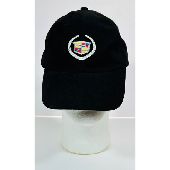Cadillac Crest Logo Black Adjustable Baseball Hat Cap Luxury Auto Automobiles - Picture 3 of 10